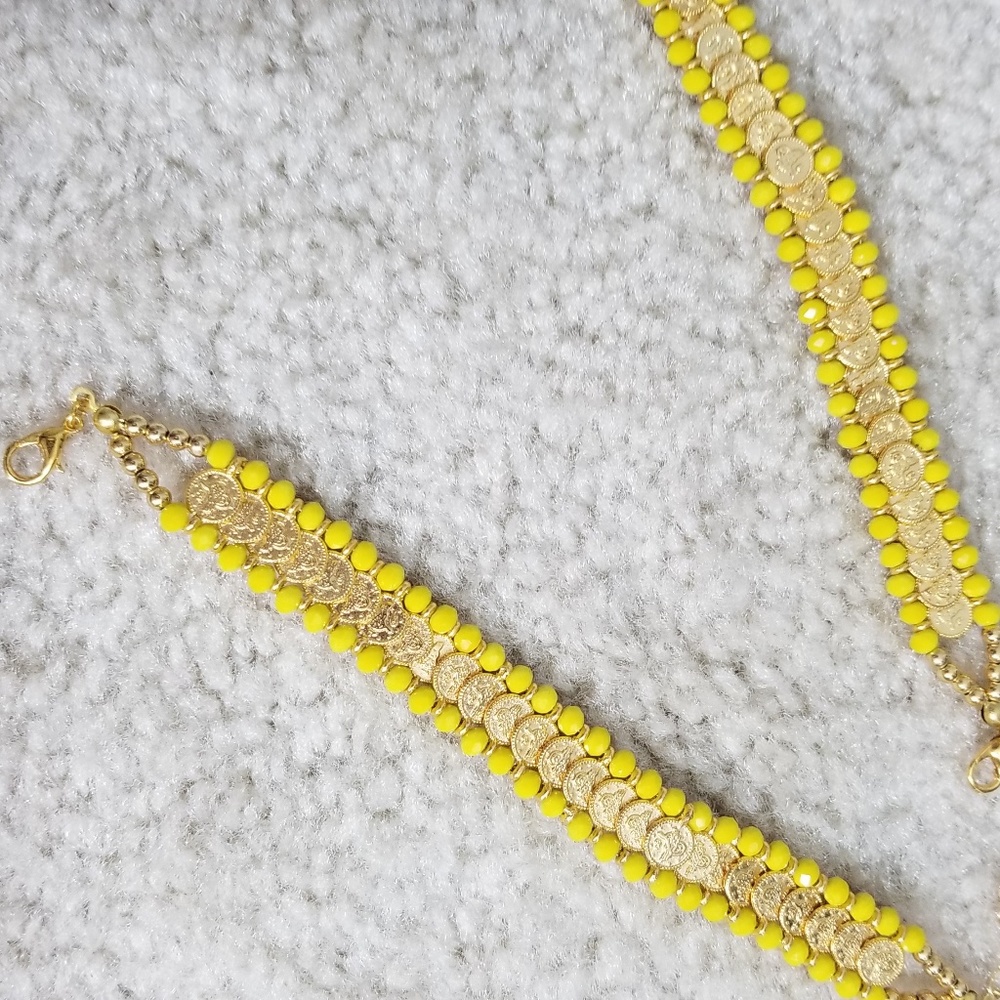 BOGO 50% olArm ca candy beaded bracelet Gold plaed - Picture 5 of 8